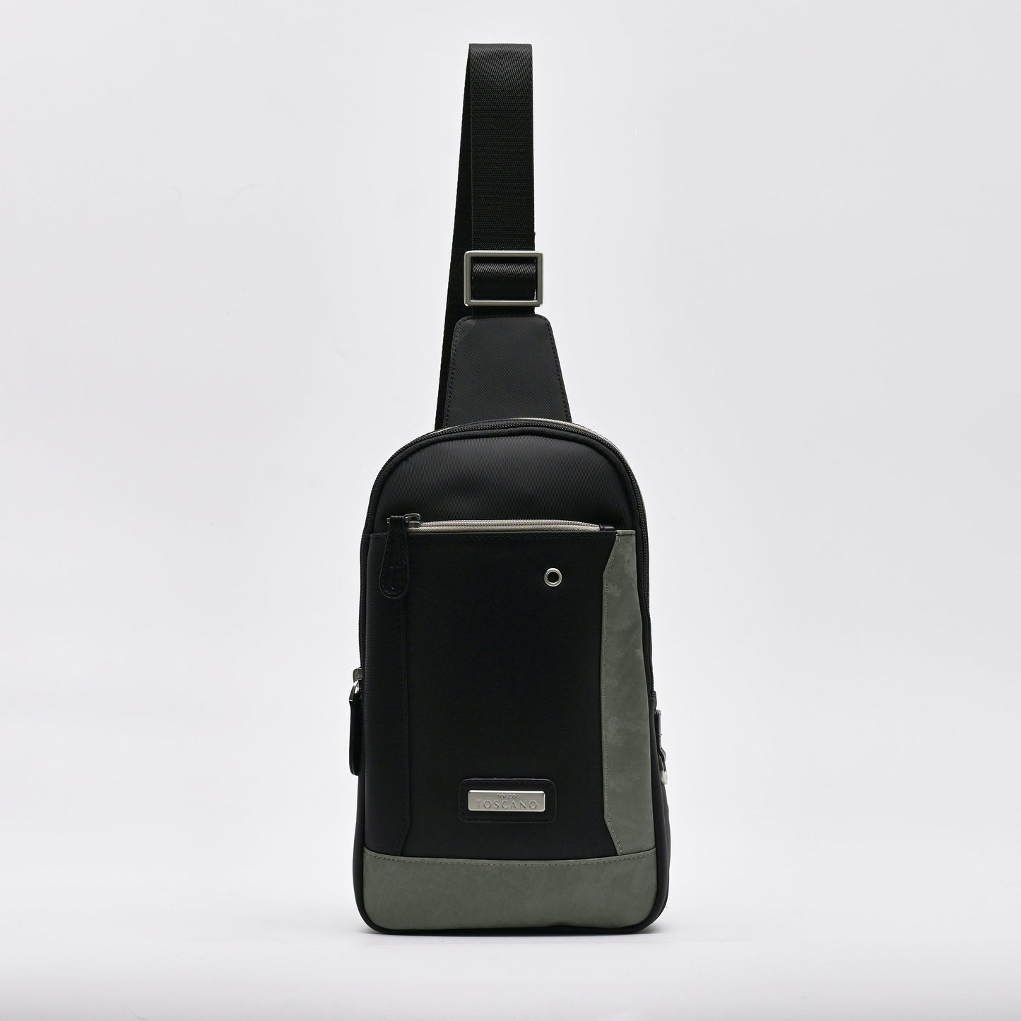 Casual Chest Bag With Front Zipper Pocket - TGEB0233PN3MG3 BLACK - Tocco Toscano Malaysia