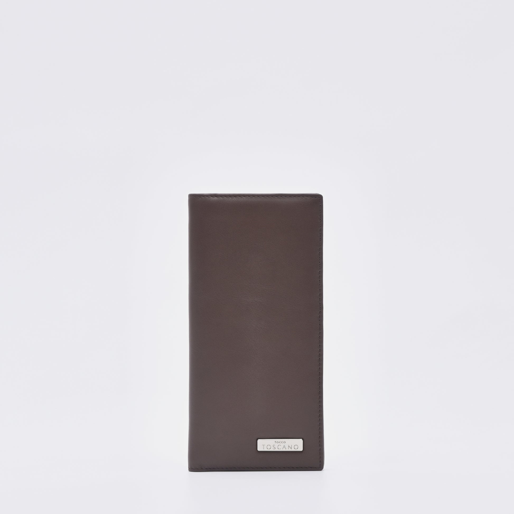 Dark Brown Leather Long Wallet - TGLW0423LN3MJ4 - Tocco Toscano Malaysia