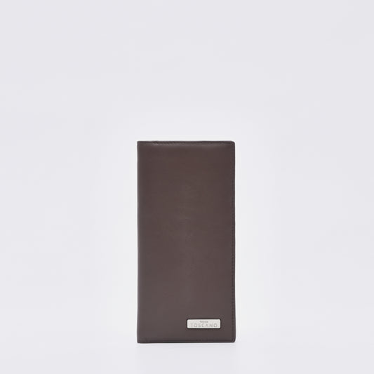 Dark Brown Leather Long Wallet - TGLW0423LN3MJ4 - Tocco Toscano Malaysia