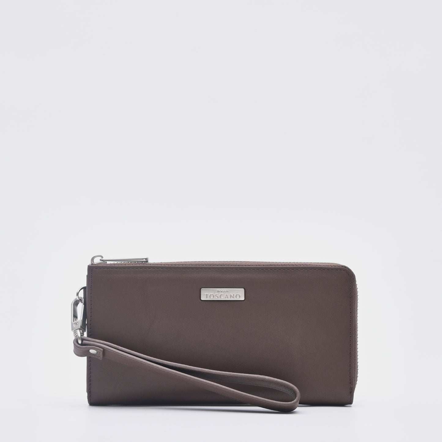 Leather Long Wallet With Wrist band - TGLW0433LN3MJ4 Dark Brown - Tocco Toscano Malaysia