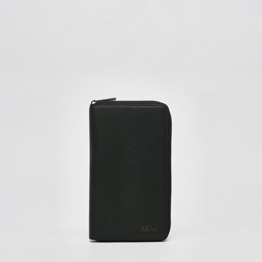 BLACK Organiser Travel Case Round Zipper Long Wallet - TGLW0433LN3MK3 - Tocco Toscano Malaysia