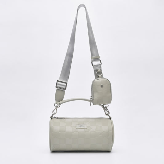 Beige Checkmate Couture Sling Bag With Small Pouch - TGSB0434PN3MK4 - Tocco Toscano Malaysia
