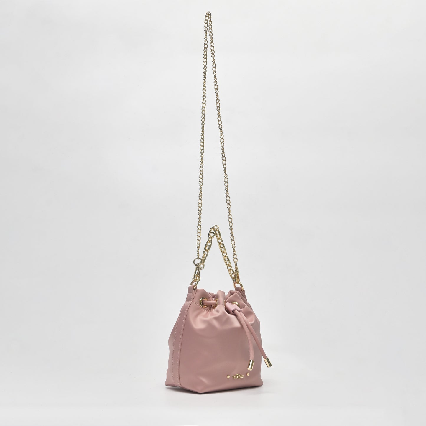 Chain-Handle Satin Bucket Bag - TLHB0911NN3BK3 - Tocco Toscano Malaysia
