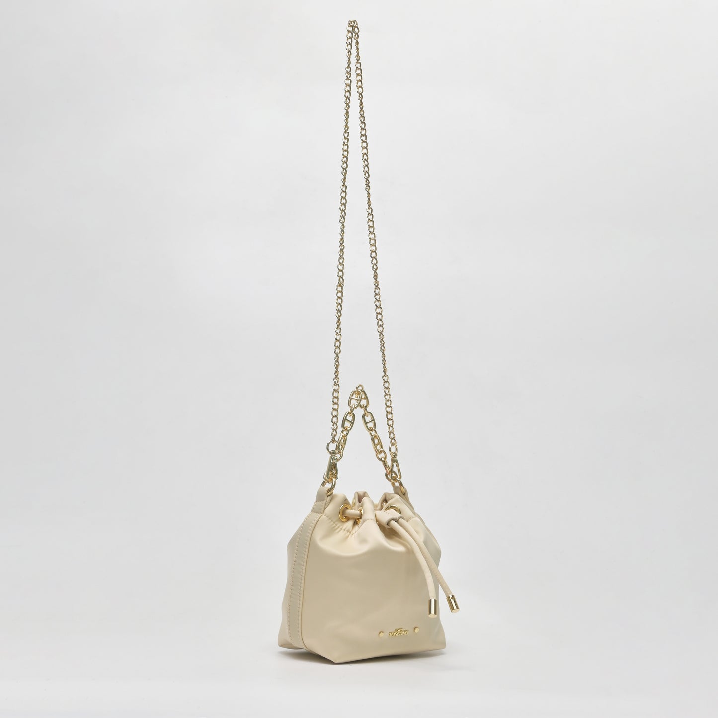 Chain-Handle Satin Bucket Bag - TLHB0911NN3BK3 - Tocco Toscano Malaysia
