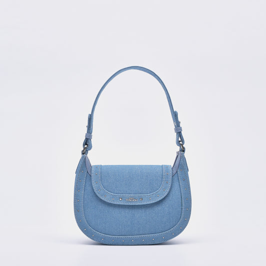 Denim Blue LUNA Loop Oval Shoulder Bag - TLHB1022PN3MH4 - Tocco Toscano Malaysia