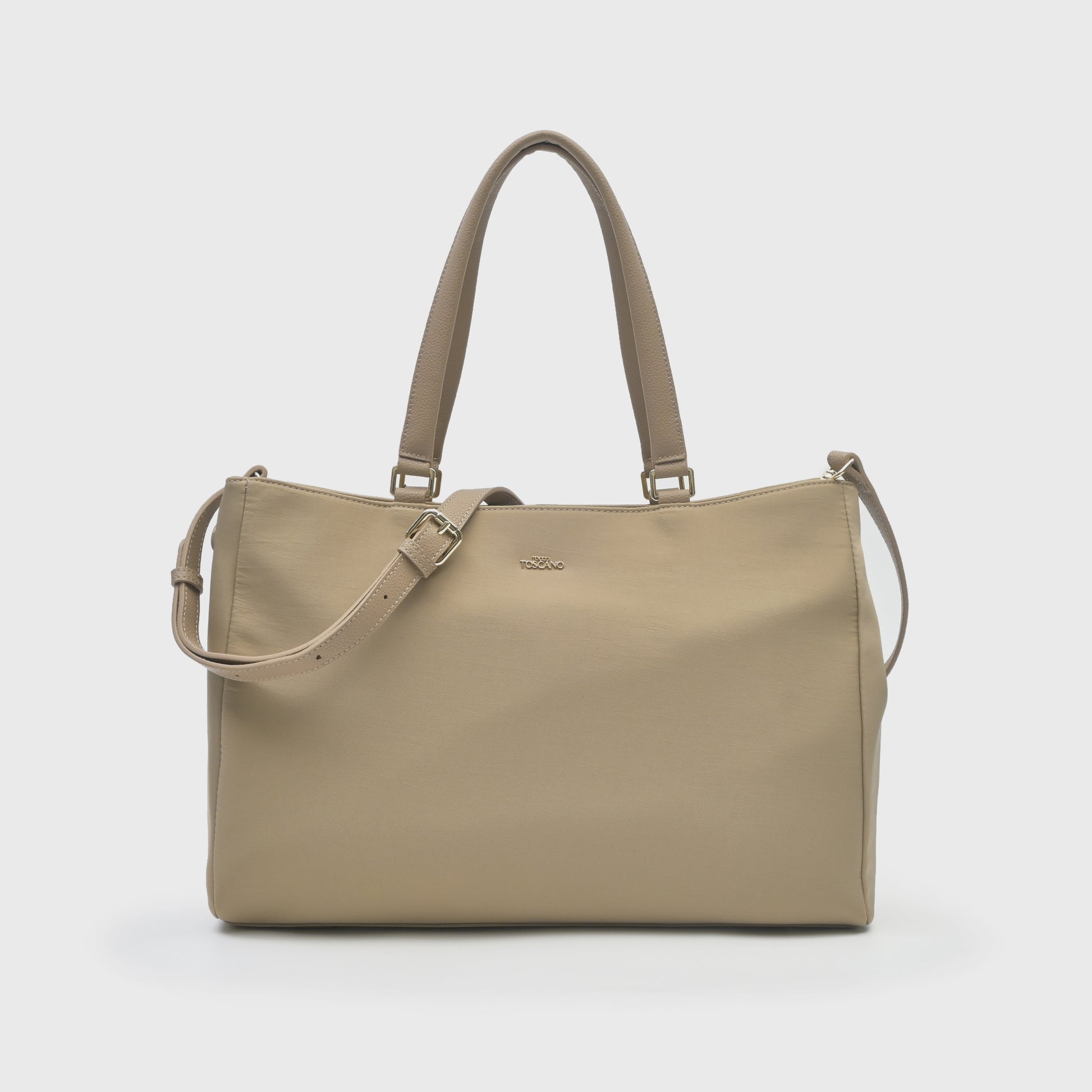 Light Brown Nylon Tote Bag - TLHB1212NN3NG5 - Tocco Toscano Malaysia
