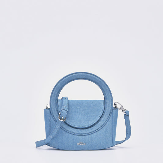 Denim Blue LUNA Loop Circle Handle Bag - TLHB1411PN3MH4 - Tocco Toscano Malaysia