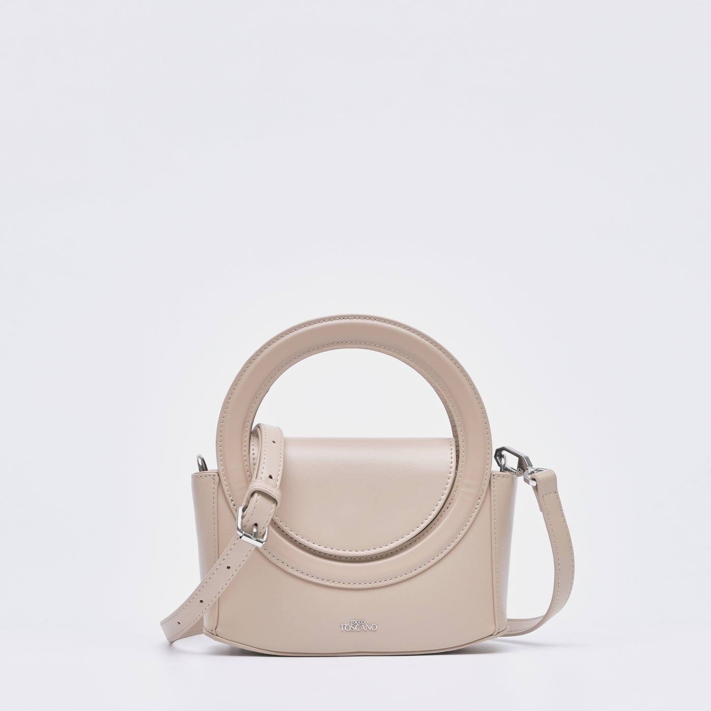 Beige LUNA Loop Circle Handle Bag - TLHB1411PN3MH4 - Tocco Toscano Malaysia