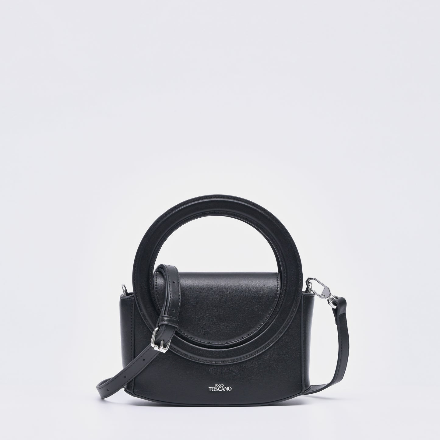Black LUNA Loop Circle Handle Bag - TLHB1411PN3MH4 - Tocco Toscano Malaysia