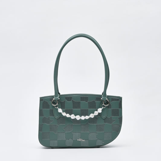 Green Checkmate Shoulder Bag - TLHB2333PN3MJ4 - Tocco Toscano Malaysia