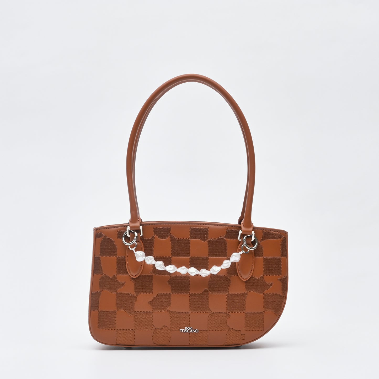 Brown Checkmate Shoulder Bag - TLHB2333PN3MJ4 - Tocco Toscano Malaysia
