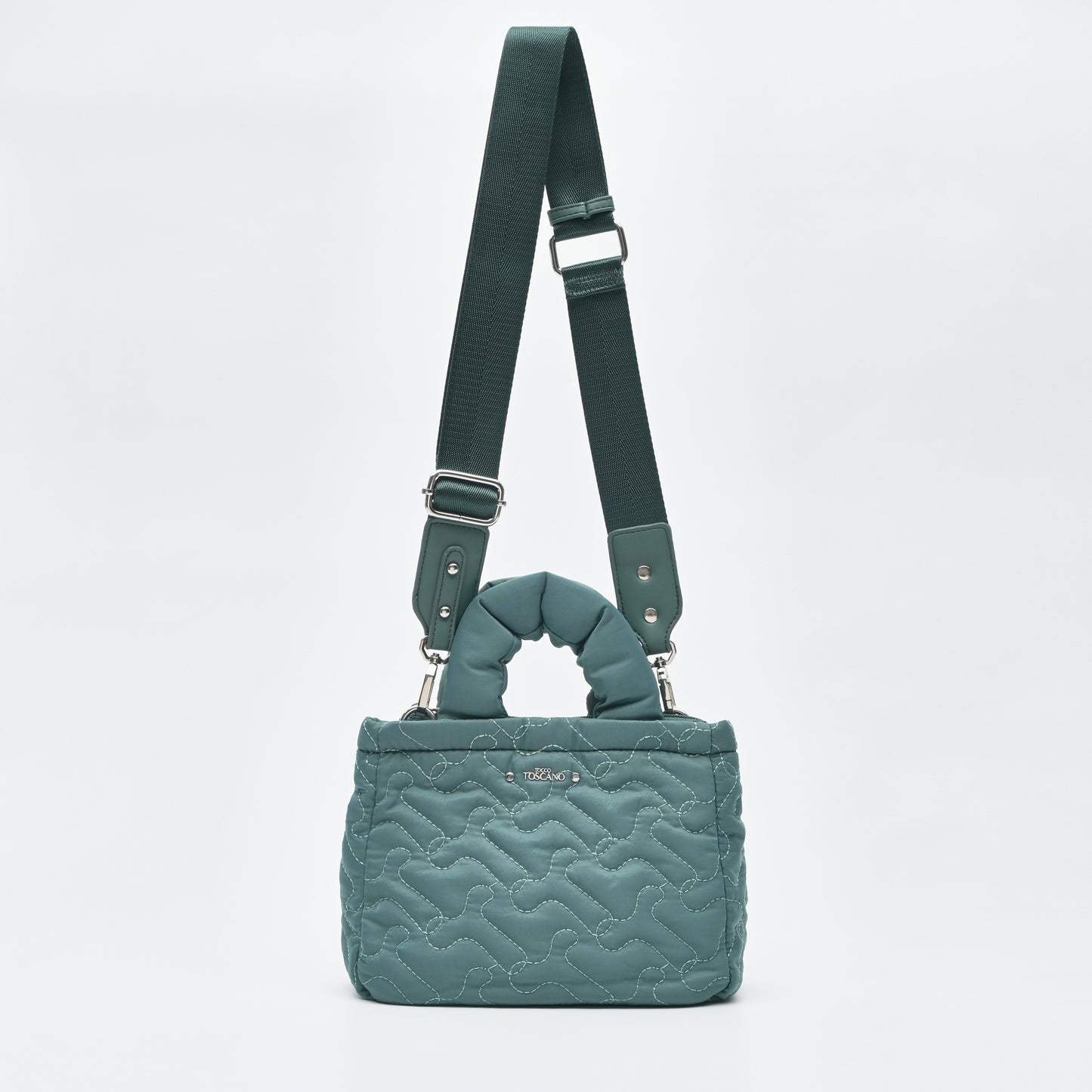 Green Embroidery Puffer Handle Bag - TLHB2412NN3BI4 - Tocco Toscano Malaysia