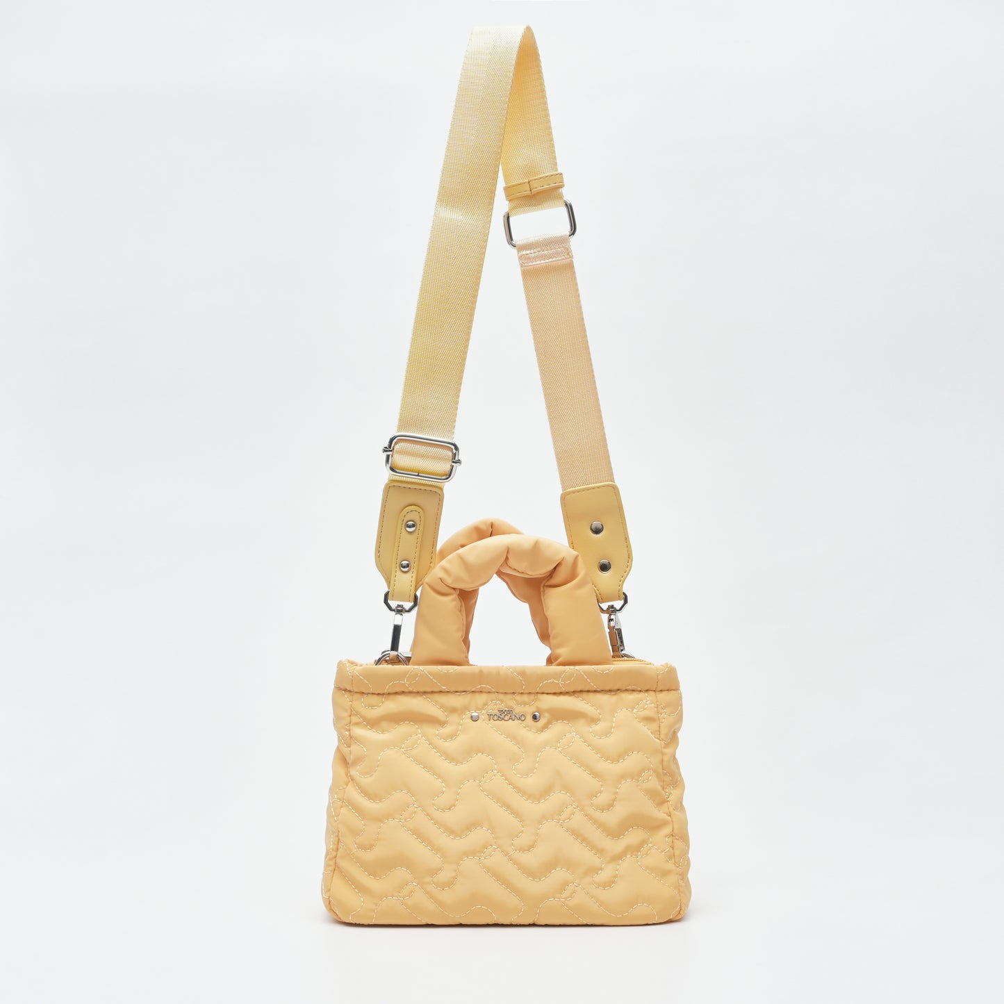 Yellow Embroidery Puffer Handle Bag - TLHB2412NN3BI4 - Tocco Toscano Malaysia