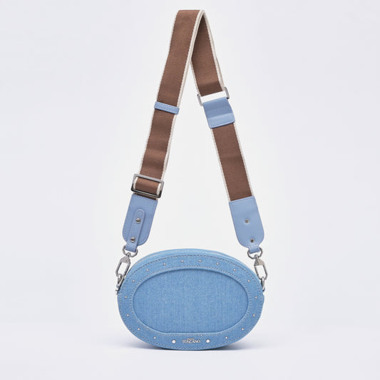 Denim Blue LUNA Loop Oval Crossbody Bag - TLSB1012PN3MH4 - Tocco Toscano Malaysia