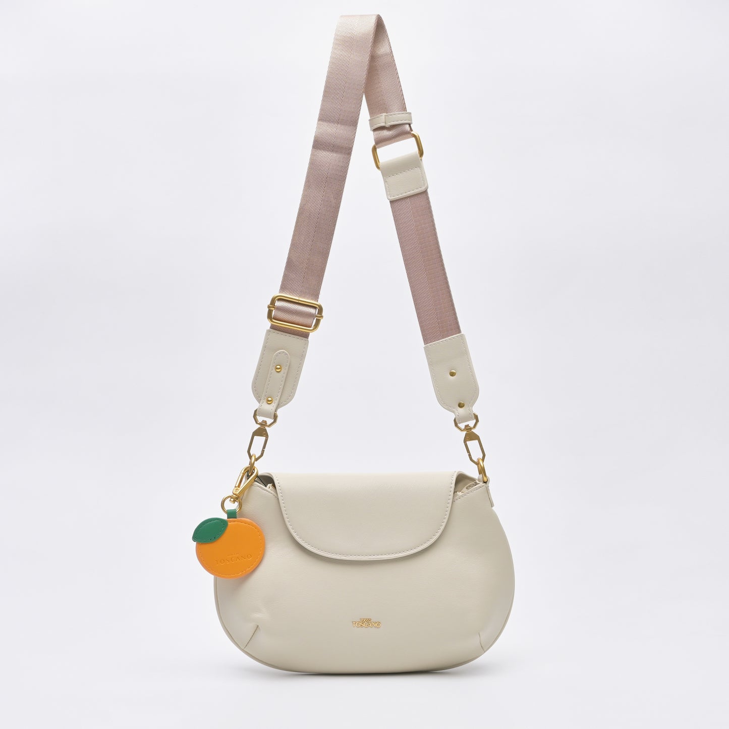 White Orange Charm Crossbody Bag - TLSB2911PN3MK4 - Tocco Toscano Malaysia