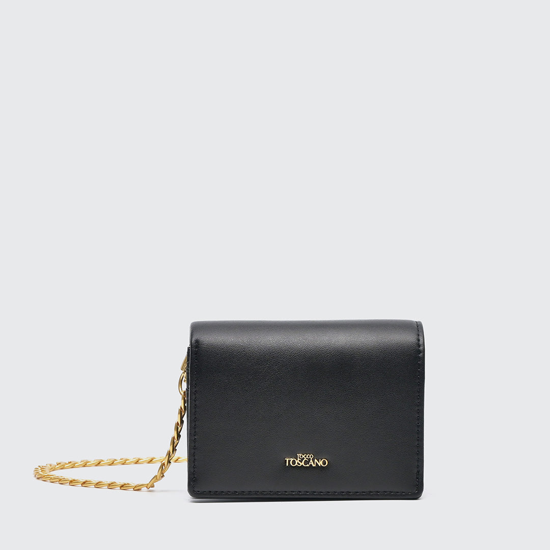 Black Mini Short Wallet - TLSP0122PN3BC4 - Tocco Toscano Malaysia