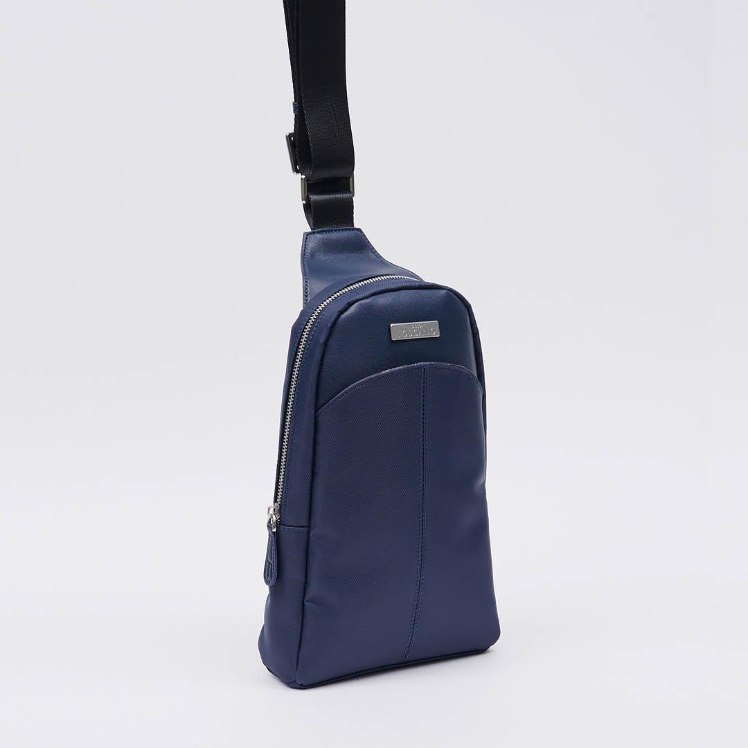 Stefao Casual Nylon Chest Bag With Front Zip Pocket - TGEB1934NN3MK2 - Tocco Toscano Malaysia