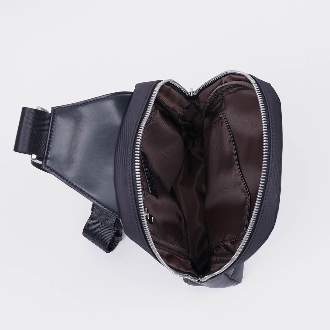 Stefao Casual Nylon Chest Bag With Front Zip Pocket - TGEB1934NN3MK2 - Tocco Toscano Malaysia