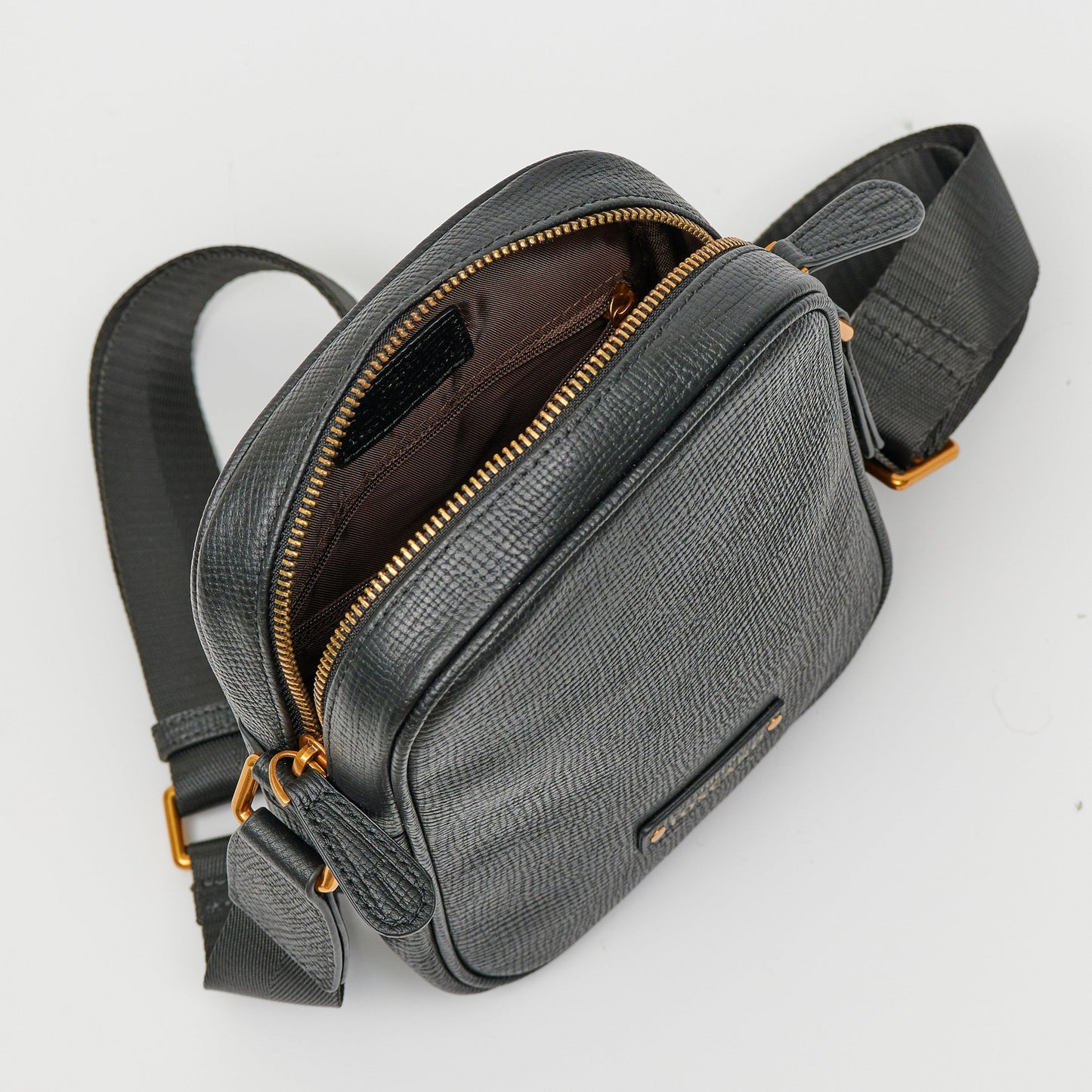 Alden Leather Sling Bag With Gold-Tone Hardware - TGSB1413LN3NL2 - Tocco Toscano Malaysia