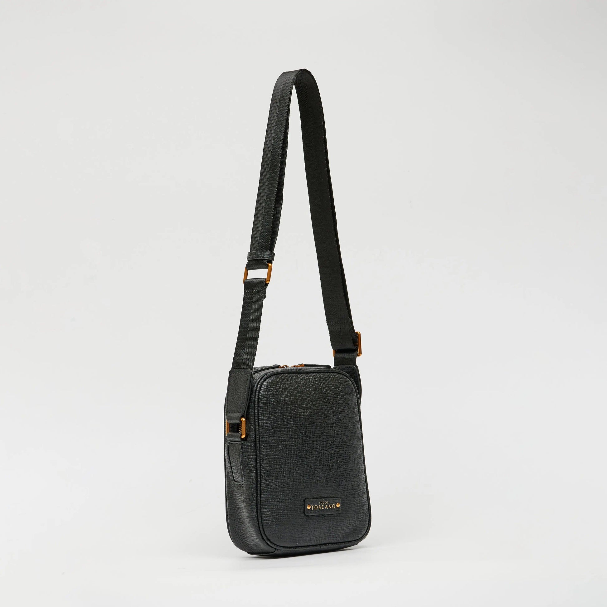 Alden Leather Sling Bag With Gold-Tone Hardware - TGSB1413LN3NL2 - Tocco Toscano Malaysia