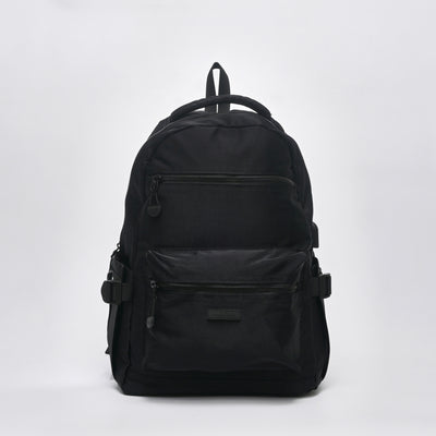 BLACK Casual laptop backpack with zipper pockets - TGBP1533NN3BK3 - Tocco Toscano Malaysia
