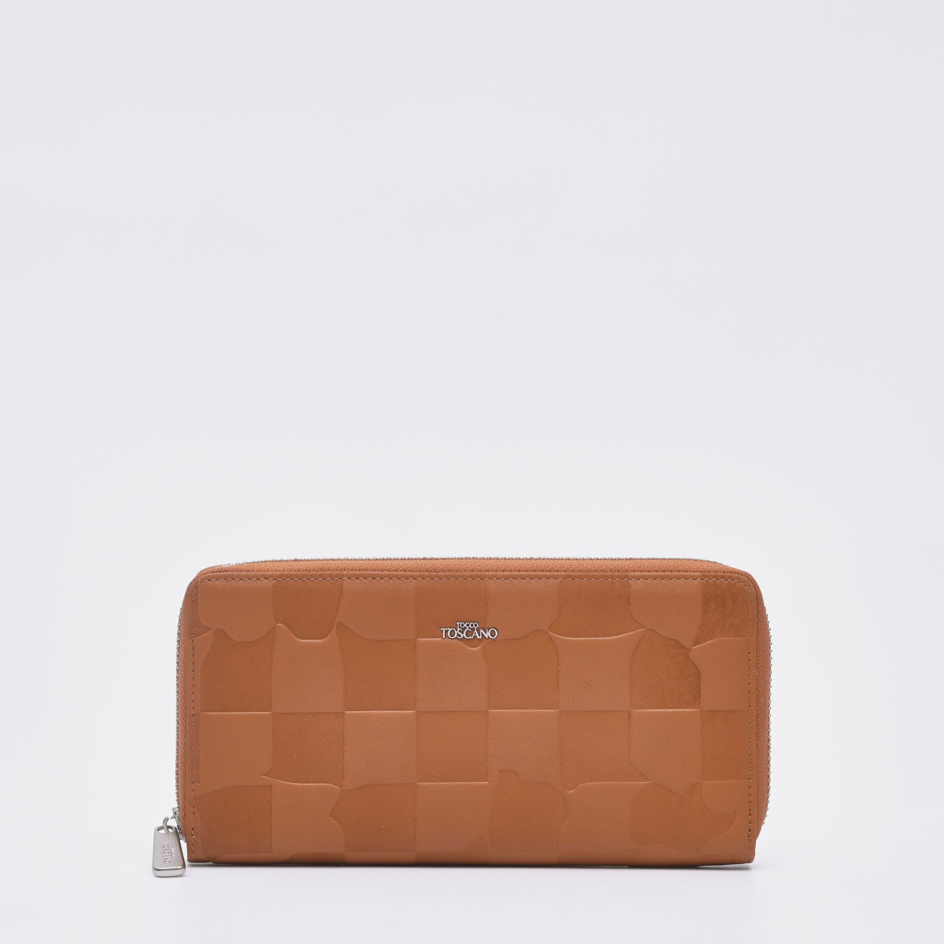 Embross Leather Full Zipper Long Wallet - TGLW0322LN3MK4 Brown - Tocco Toscano Malaysia