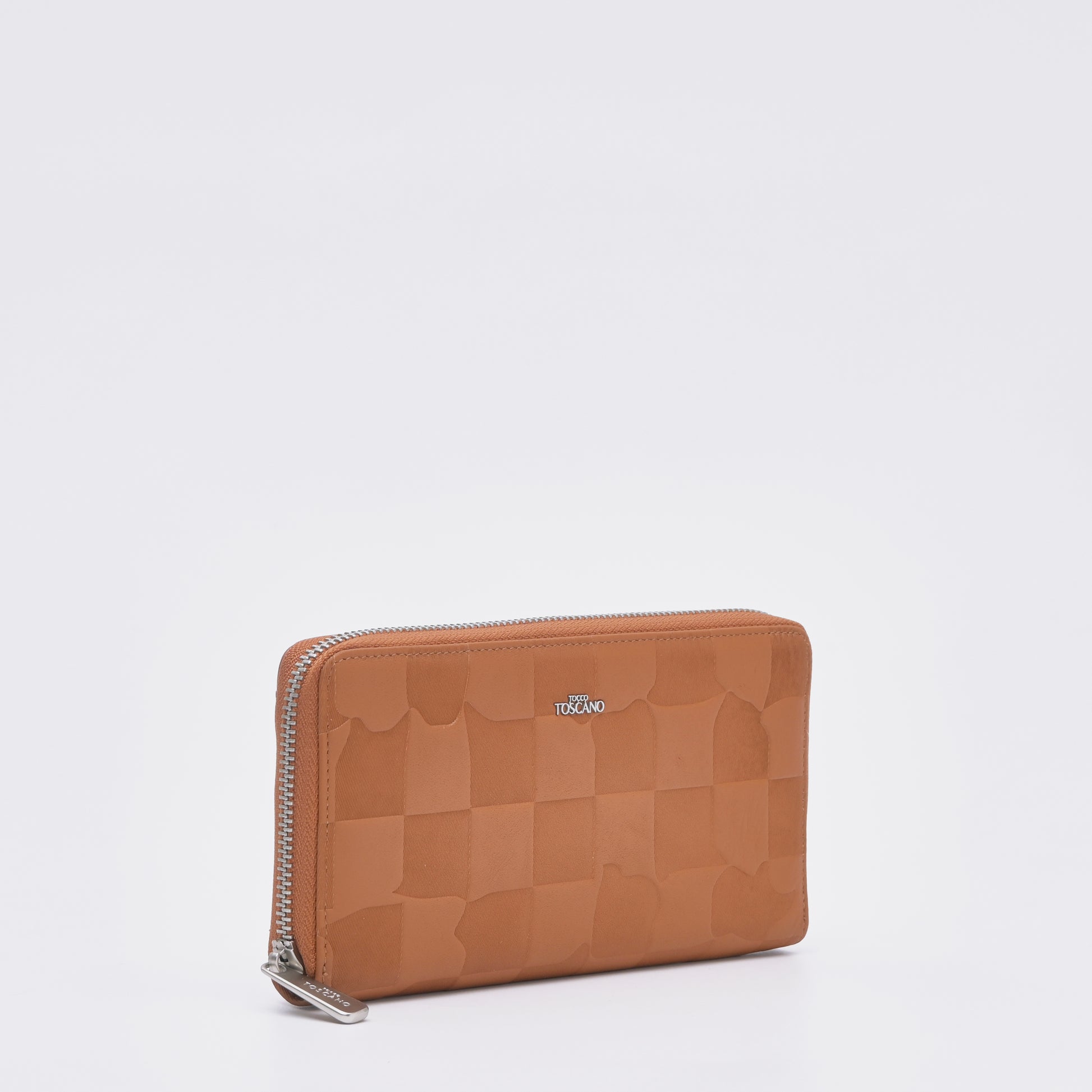 Embross Leather Full Zipper Long Wallet - TGLW0322LN3MK4 - Tocco Toscano Malaysia