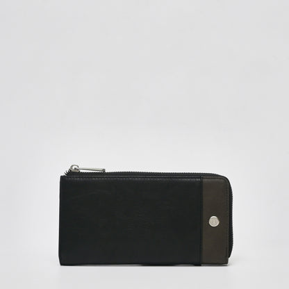 Leather Full Zipper Long Wallet - TGLW0733LN3ML3 Black - Tocco Toscano Malaysia