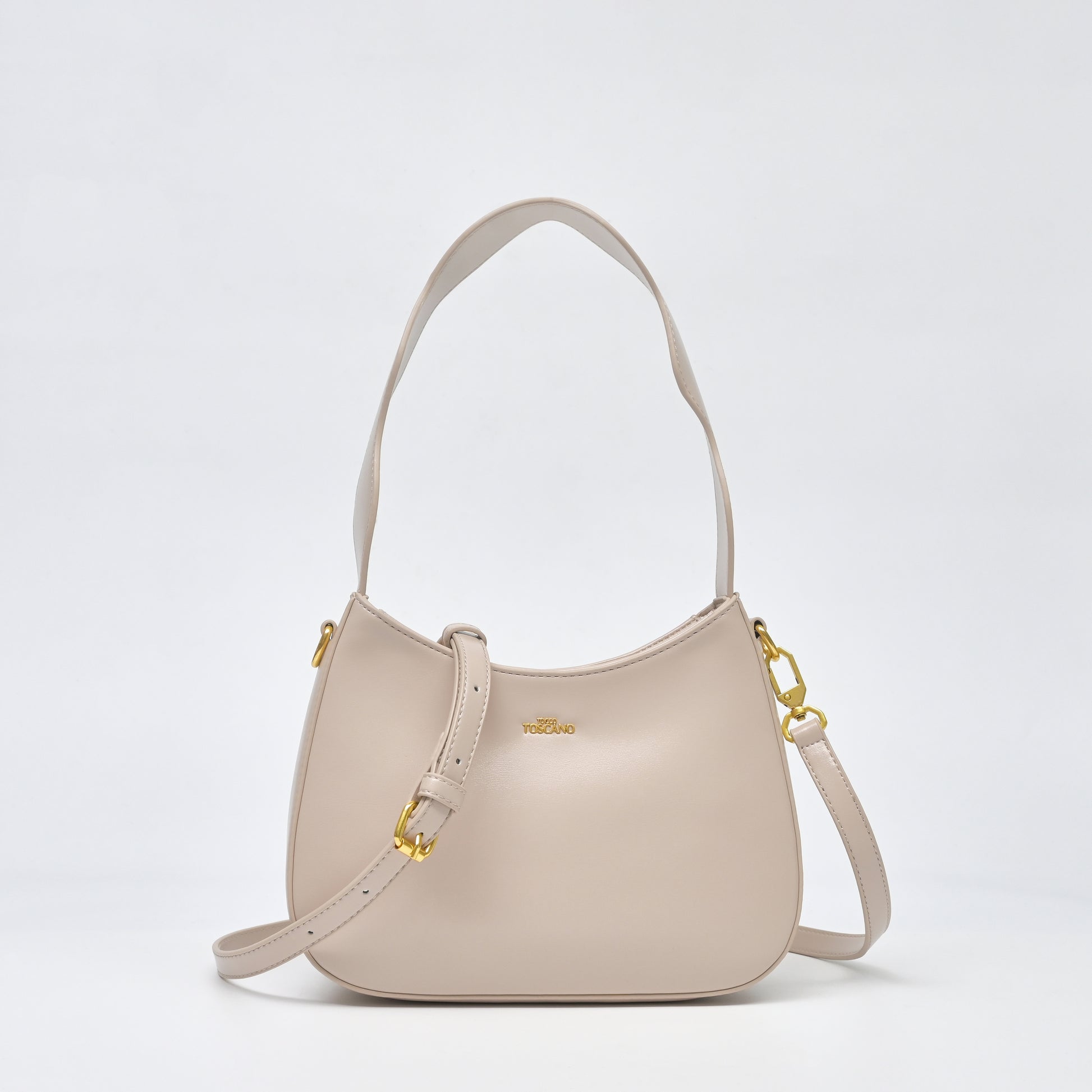 Beige Terre Wavy Shoulder Bag - TLHB0111PN3BA4 - Tocco Toscano Malaysia