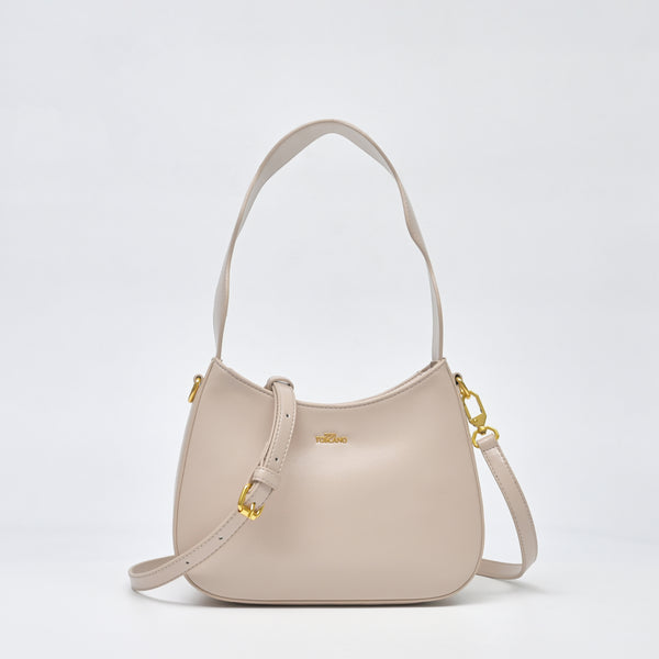 Beige Terre Wavy Shoulder Bag - TLHB0111PN3BA4 - Tocco Toscano Malaysia