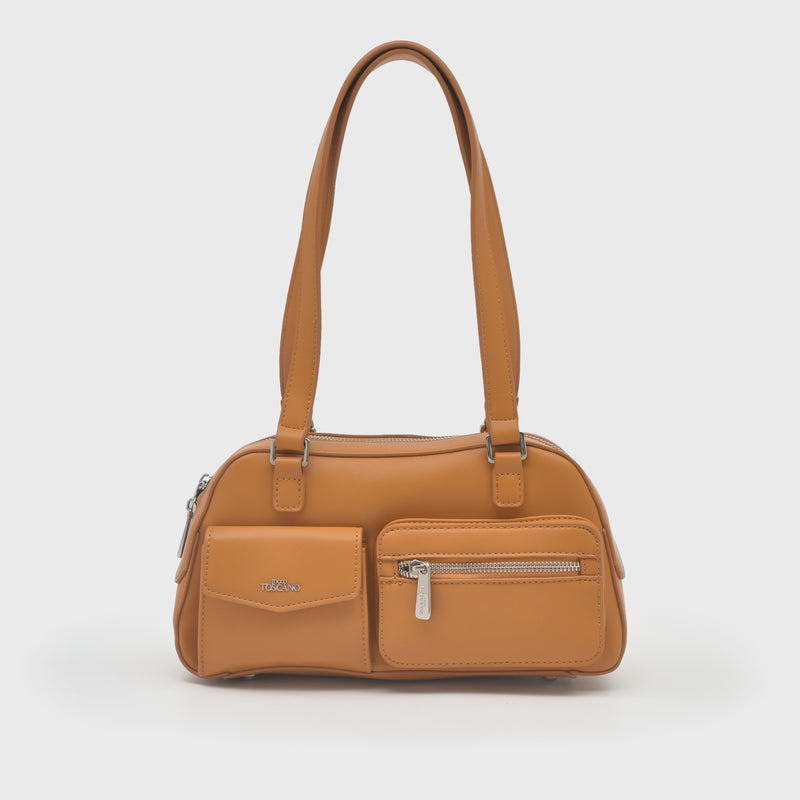 Light Brown Urban Pocket Bowling Shoulder Bag - TLHB0422PN3MH5 - Tocco Toscano Malaysia