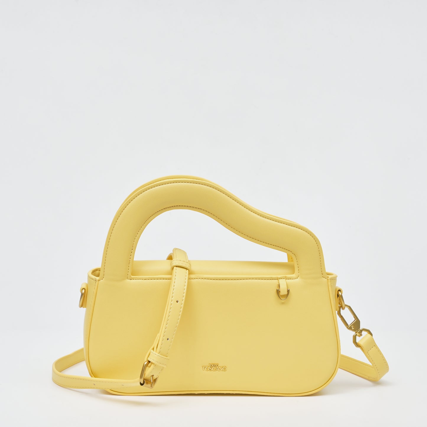 Yellow Delicat Accolade Wavy Top Handle Bag - TLHB0711PN3MA4 - Tocco Toscano Malaysia