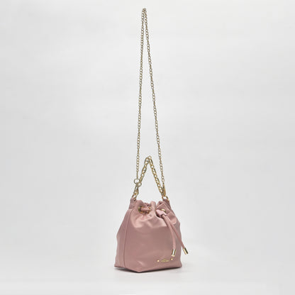 Chain-Handle Satin Bucket Bag - TLHB0911NN3BK3 - Tocco Toscano Malaysia