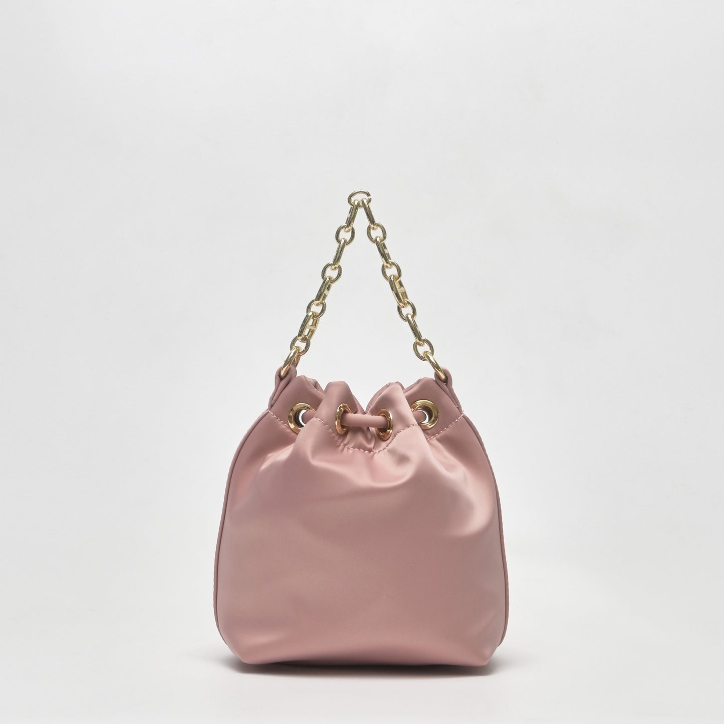 Chain-Handle Satin Bucket Bag - TLHB0911NN3BK3 - Tocco Toscano Malaysia