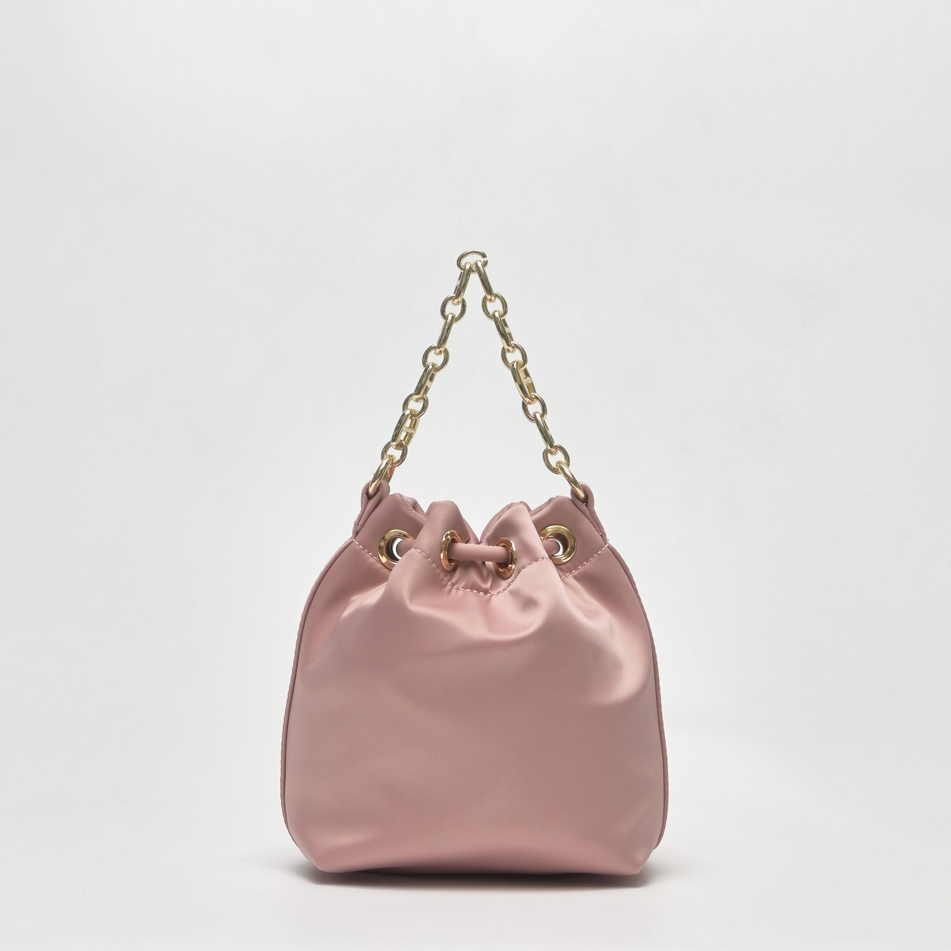 Chain-Handle Satin Bucket Bag - TLHB0911NN3BK3 - Tocco Toscano Malaysia
