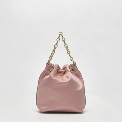 Chain-Handle Satin Bucket Bag - TLHB0911NN3BK3 - Tocco Toscano Malaysia