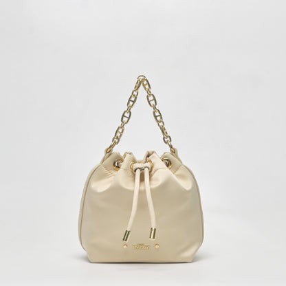 Chain-Handle Satin Bucket Bag - TLHB0911NN3BK3 WHITE - Tocco Toscano Malaysia