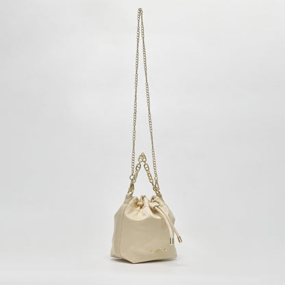 Chain-Handle Satin Bucket Bag - TLHB0911NN3BK3 - Tocco Toscano Malaysia