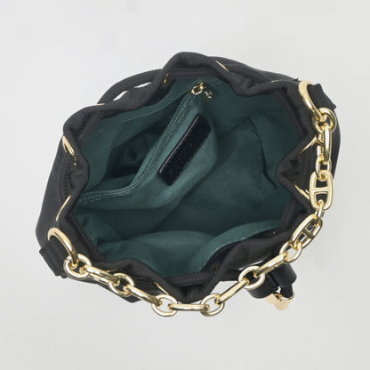 Chain-Handle Satin Bucket Bag - TLHB0911NN3BK3 - Tocco Toscano Malaysia