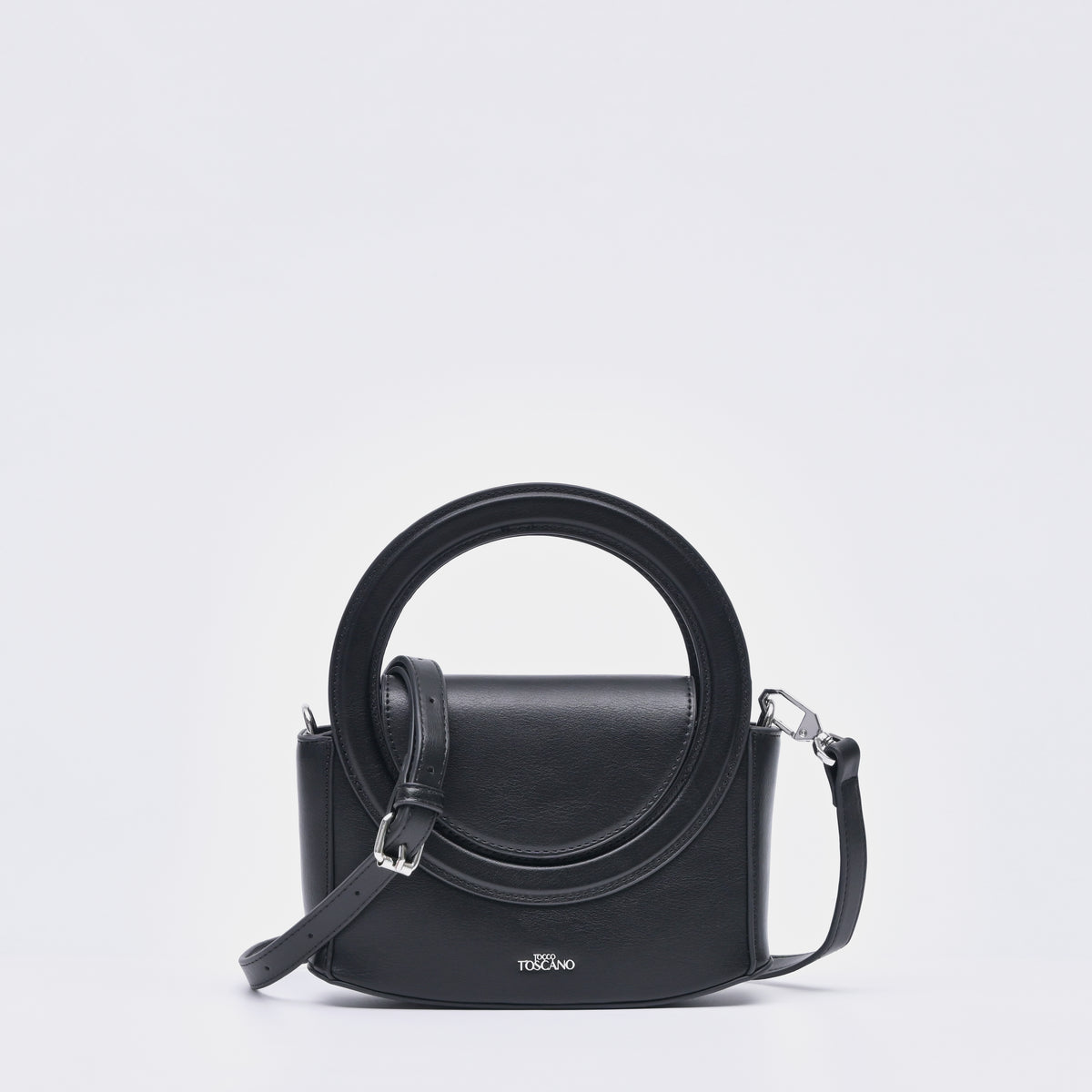 Black LUNA Loop Circle Handle Bag - TLHB1411PN3MH4 - Tocco Toscano Malaysia