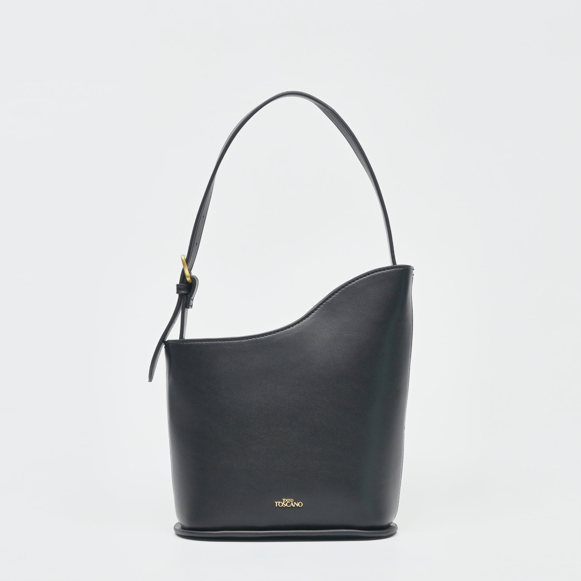 Black Béatrice Asymmetrical Shoulder Bag - TLHB1522PN3MI4 - Tocco Toscano Malaysia