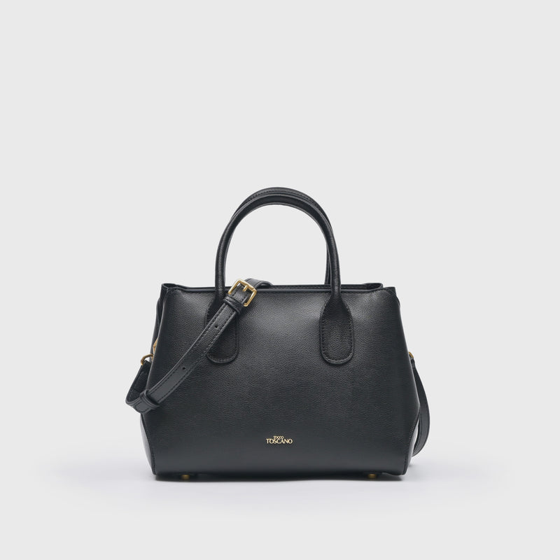 Black Top Handle Bag - TLHB1711PN3MI5 - Tocco Toscano Malaysia
