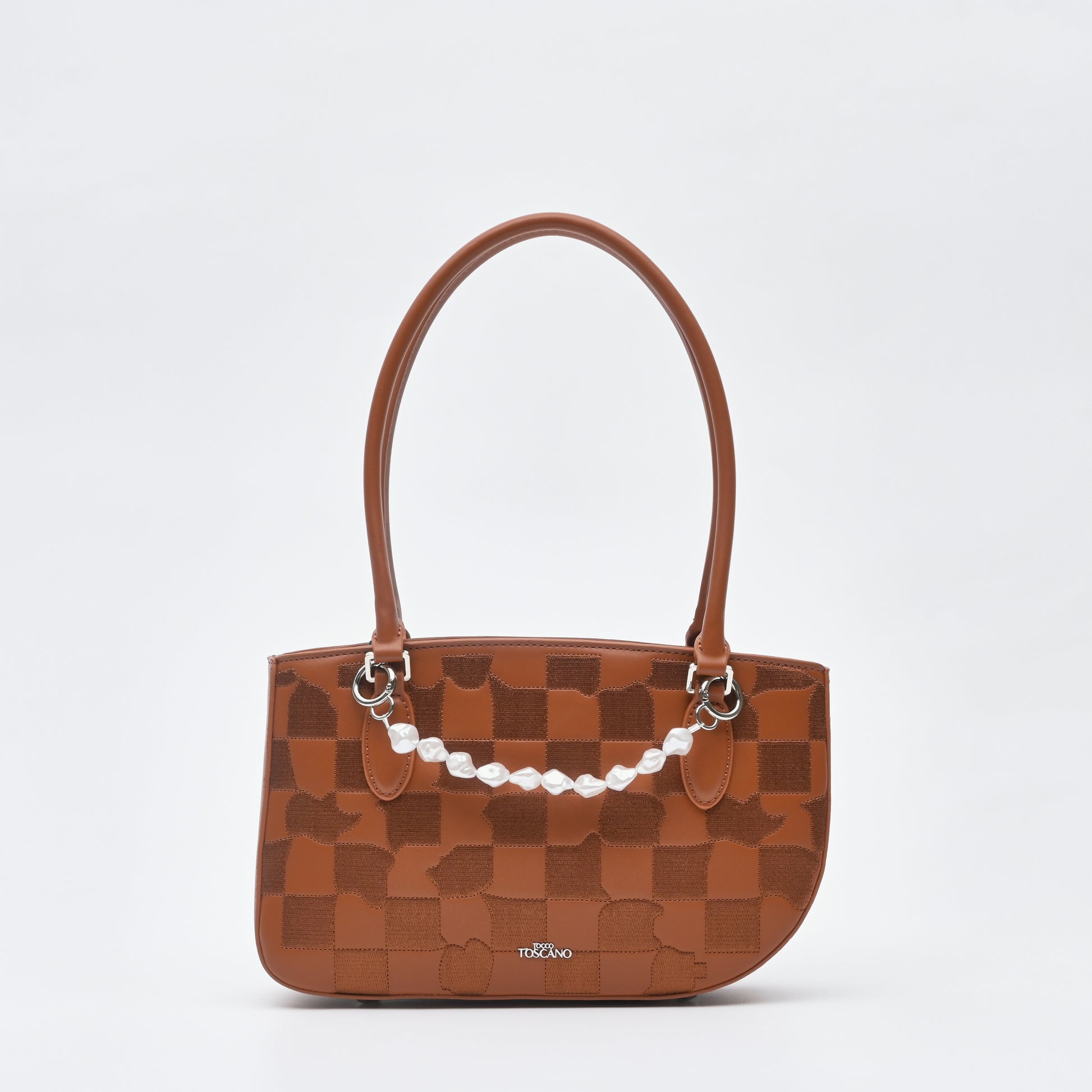 Brown Checkmate Shoulder Bag - TLHB2333PN3MJ4 - Tocco Toscano Malaysia