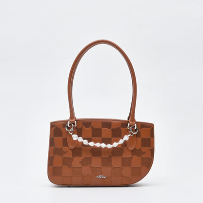 Checkmate Shoulder Bag - TLHB2333PN3MJ4 Brown - Tocco Toscano Malaysia