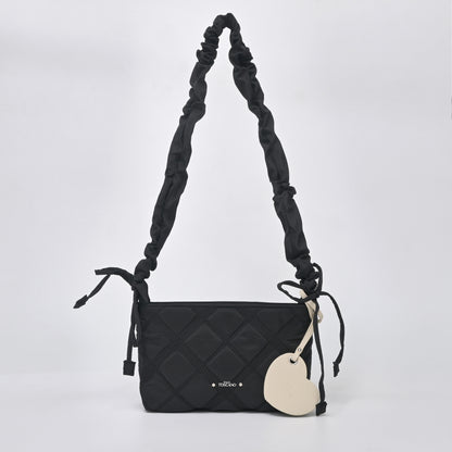 Nylon Raffle Crossbody Bag - TLSB1912NN3BL3 BLACK - Tocco Toscano Malaysia