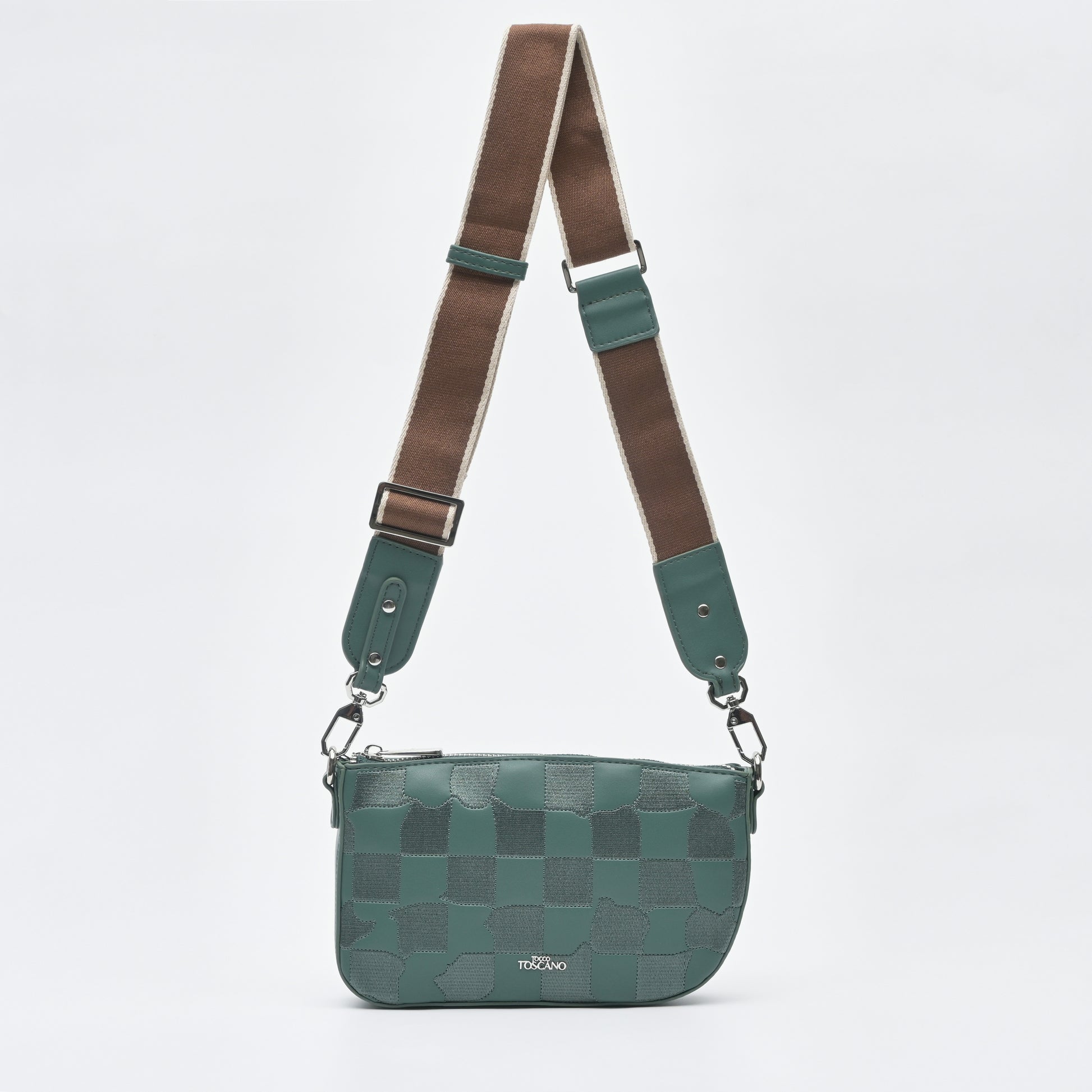 Green Checkmate Crossbody Bag - TLSB2323PN3MJ4 - Tocco Toscano Malaysia