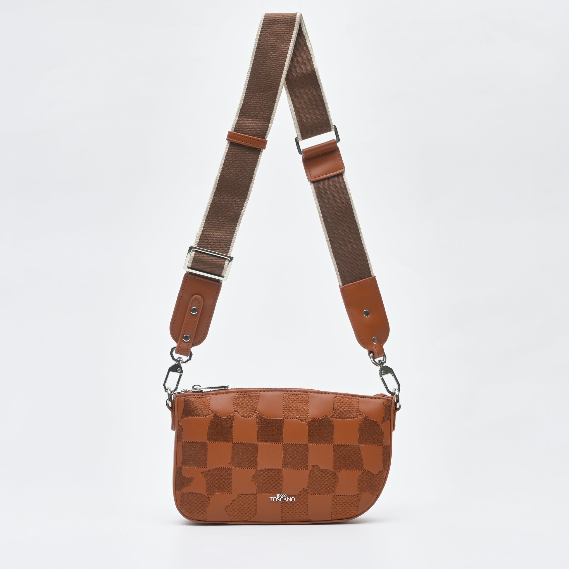 Brown Checkmate Crossbody Bag - TLSB2323PN3MJ4 - Tocco Toscano Malaysia