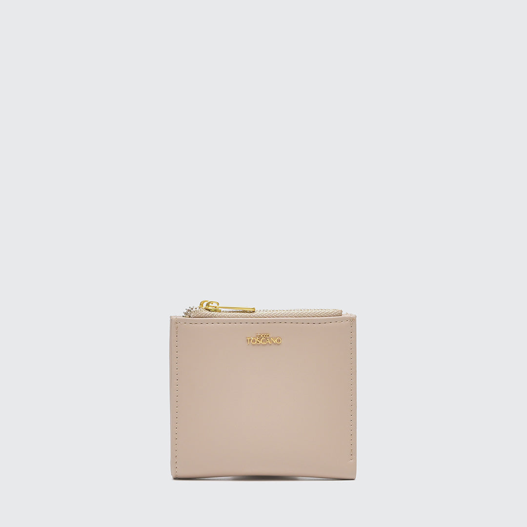 Two Fold Short Wallet - TLSP0112PN3BC4 BEIGE - Tocco Toscano Malaysia