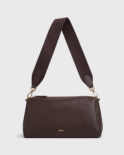 Dark Purple Marlows Oblong Shoulder Bag - TLSB3411LN3NH4 - Tocco Toscano Malaysia