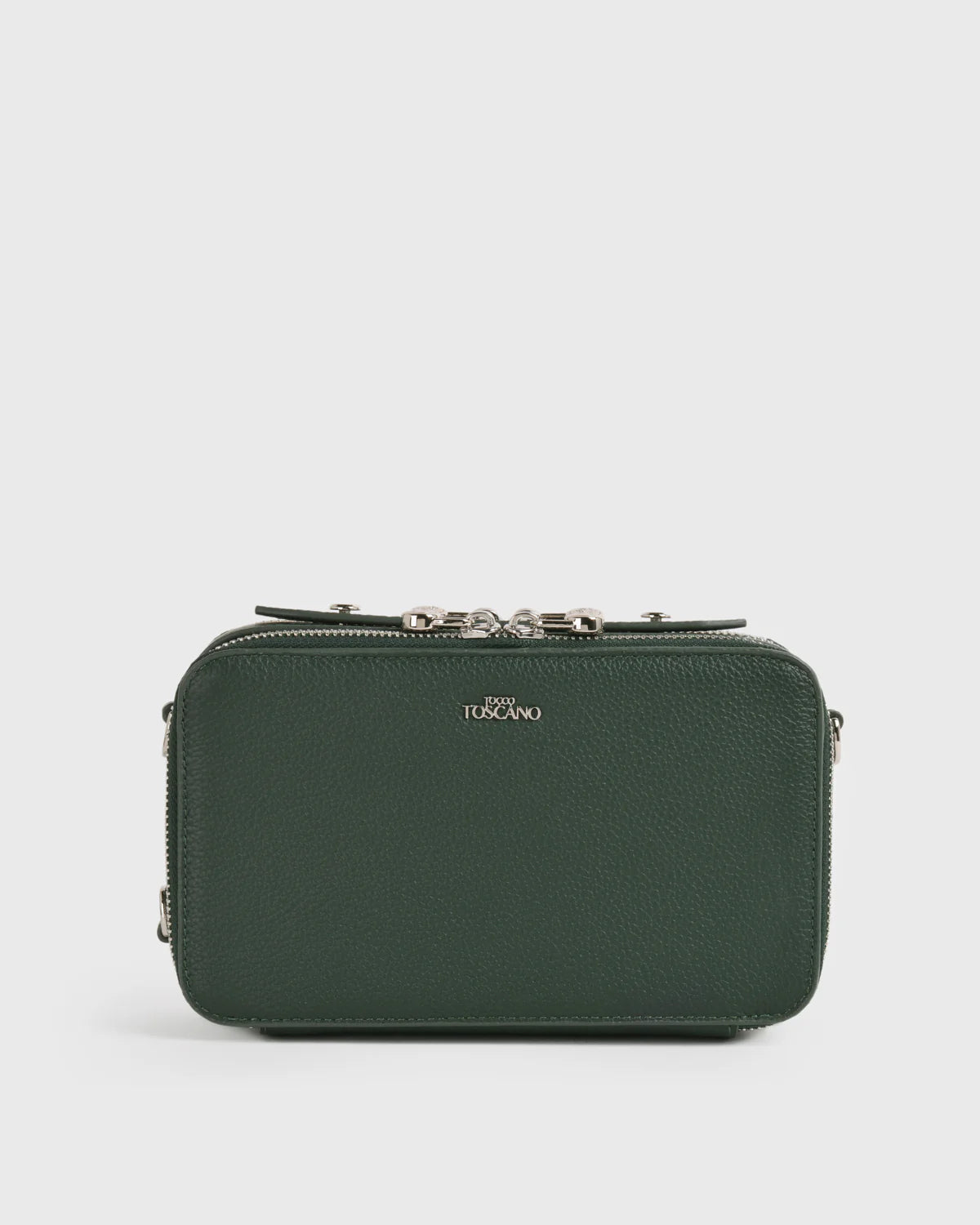 Dark Green Kylie Train Case Top Handle Crossbody Handbag - TLHB2211LN3NE4 - Tocco Toscano Malaysia